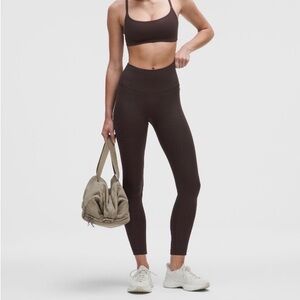 Lululemon Leopard Shift Micro Emboss Brown Leggings tight high rise Wunder train